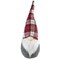 Northlight Gnome with Pointy Plaid Hat Christmas Figure - 18.75" - Gray and Red